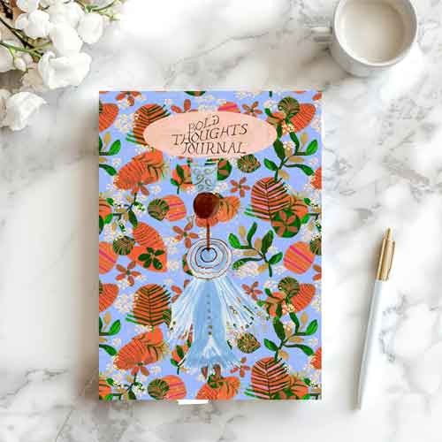 Bold Thoughts Lady in Blue Botanical Journal