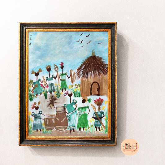 Island Roots original acrylic painting on canvas – tropical Caribbean art for home decor