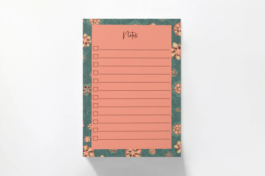 Custom Tear-Off Notepad for Women – Caribbean-Inspired Lined To-Do Pad