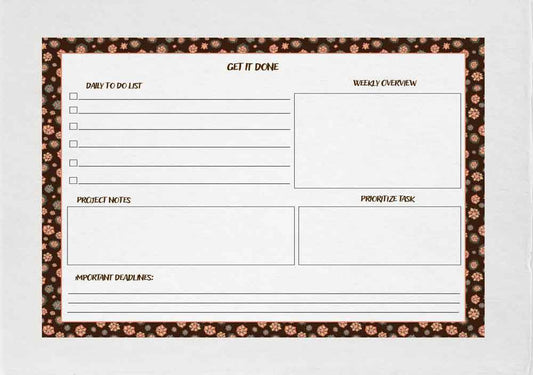 Weekly Planner Notepad 8.5x11