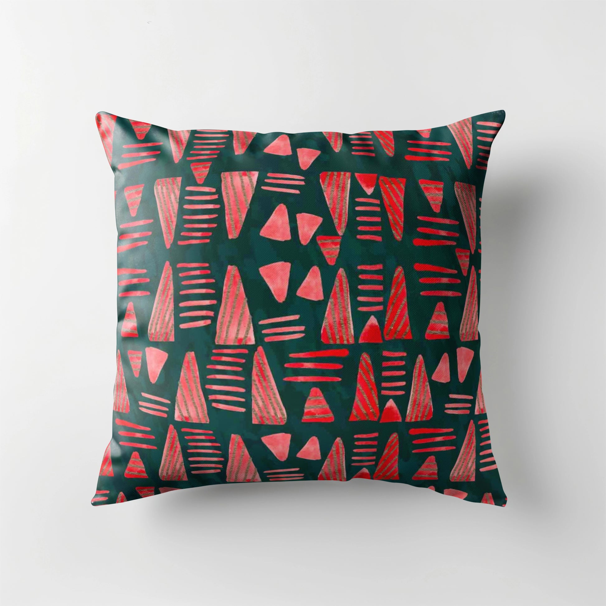 red Christmas pillows