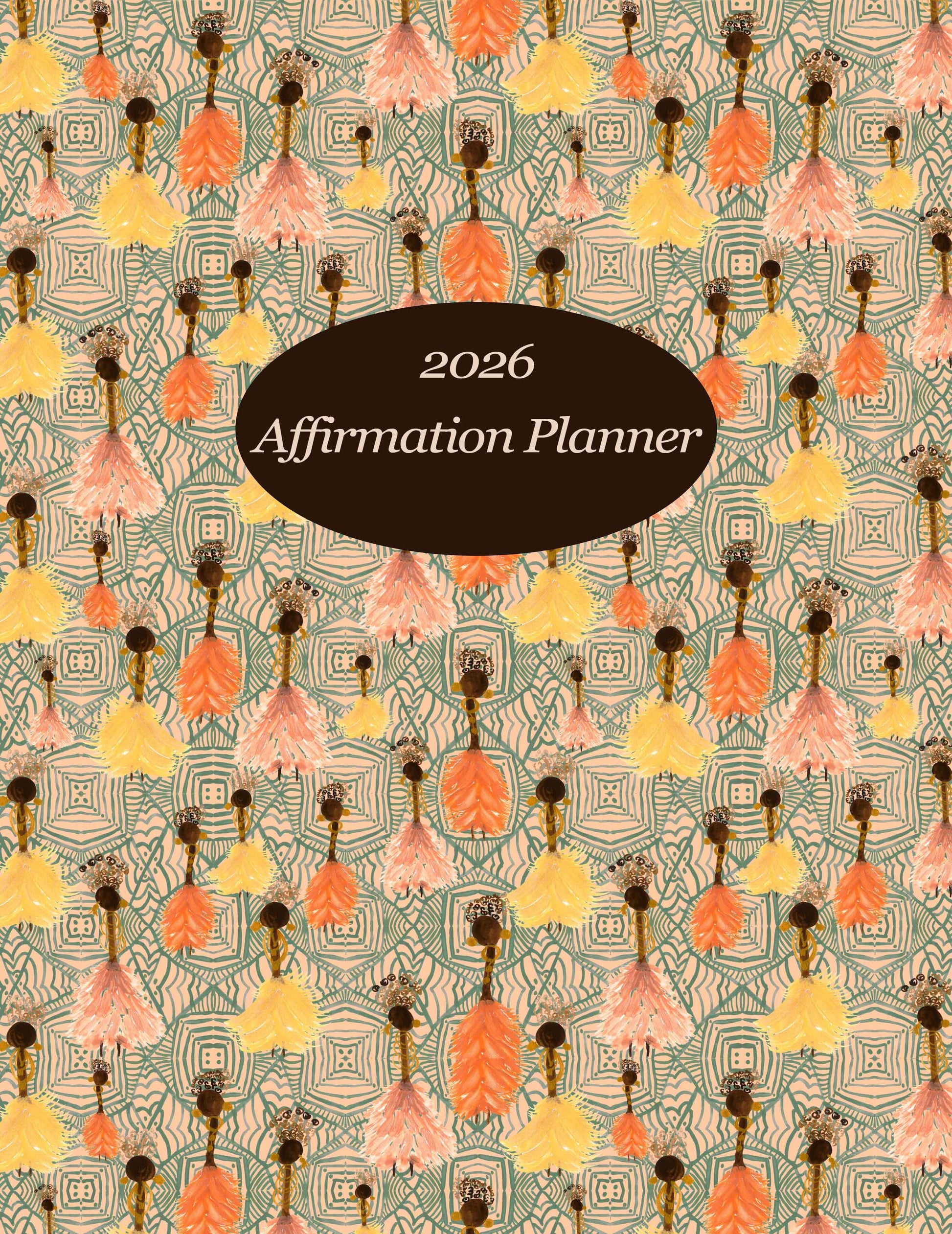 2026 Affirmation Planner with decorative design on cover